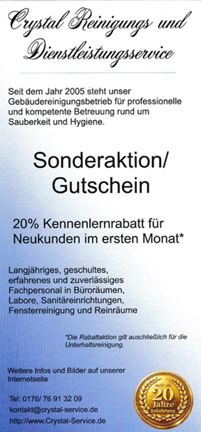 Sonderaktion/Gutschein